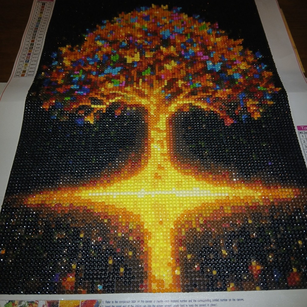 Finished 5d Diamond Art 30x40 Cm, Coloful Tree‎